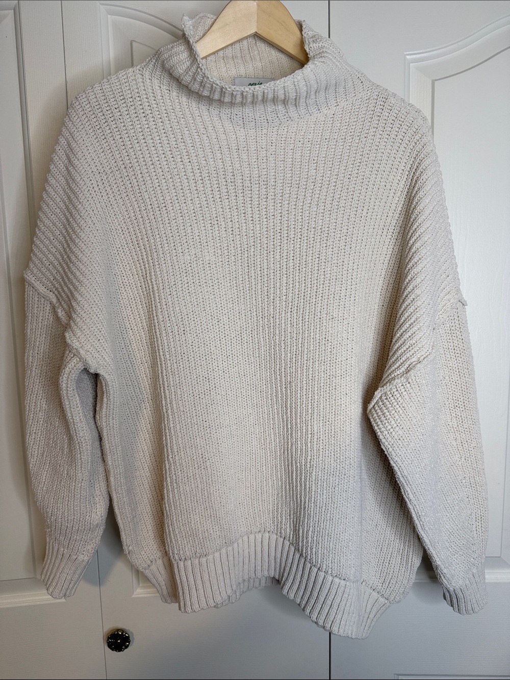 Aerie Cozy Cream Knit Turtleneck Sweater - Women's